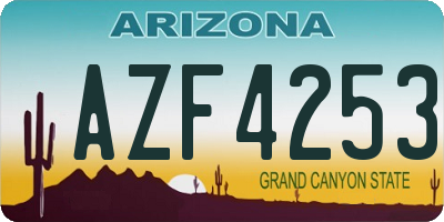 AZ license plate AZF4253