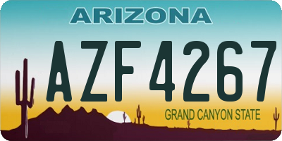 AZ license plate AZF4267