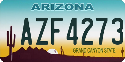 AZ license plate AZF4273