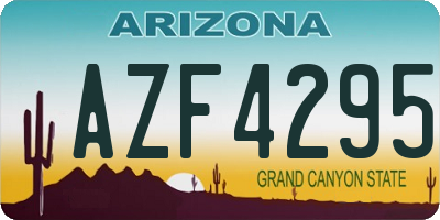 AZ license plate AZF4295