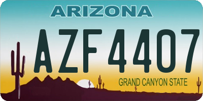 AZ license plate AZF4407