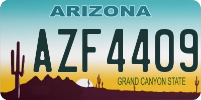 AZ license plate AZF4409