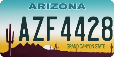 AZ license plate AZF4428