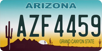 AZ license plate AZF4459