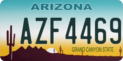 AZ license plate AZF4469