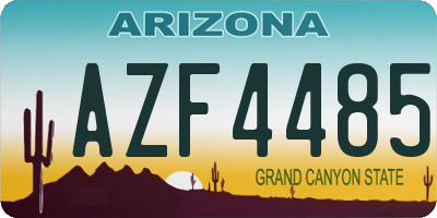 AZ license plate AZF4485