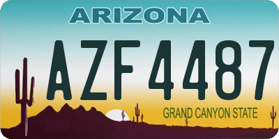 AZ license plate AZF4487