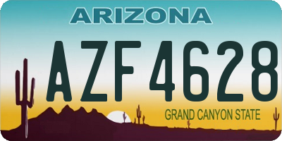 AZ license plate AZF4628