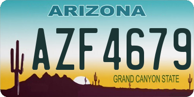 AZ license plate AZF4679