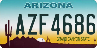 AZ license plate AZF4686