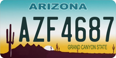 AZ license plate AZF4687