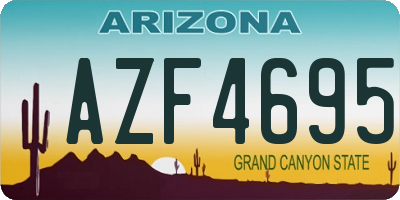 AZ license plate AZF4695