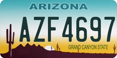 AZ license plate AZF4697