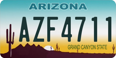 AZ license plate AZF4711
