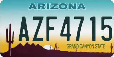 AZ license plate AZF4715