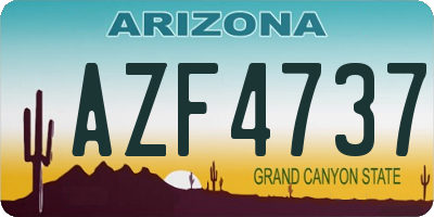 AZ license plate AZF4737