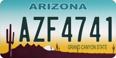 AZ license plate AZF4741