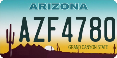 AZ license plate AZF4780