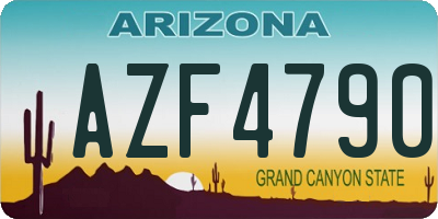 AZ license plate AZF4790