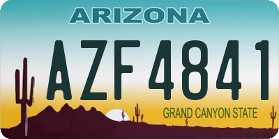 AZ license plate AZF4841