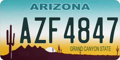 AZ license plate AZF4847