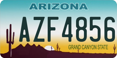 AZ license plate AZF4856