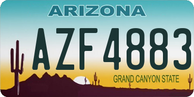 AZ license plate AZF4883