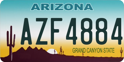 AZ license plate AZF4884