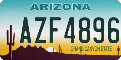 AZ license plate AZF4896