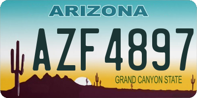 AZ license plate AZF4897