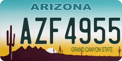 AZ license plate AZF4955