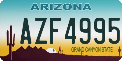 AZ license plate AZF4995