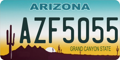 AZ license plate AZF5055