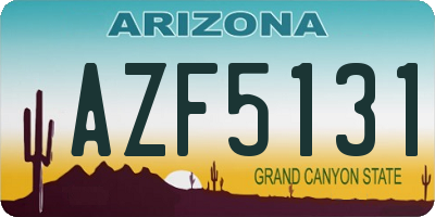 AZ license plate AZF5131