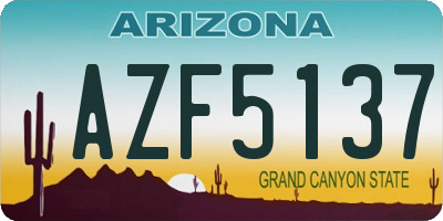 AZ license plate AZF5137