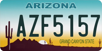 AZ license plate AZF5157