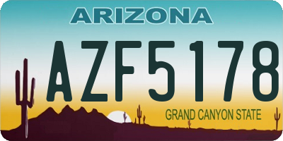 AZ license plate AZF5178