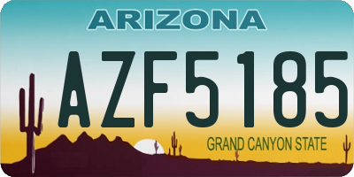 AZ license plate AZF5185