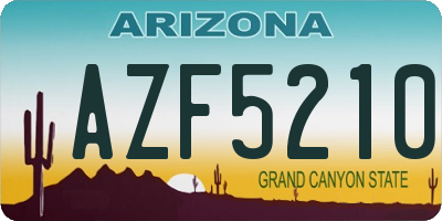AZ license plate AZF5210