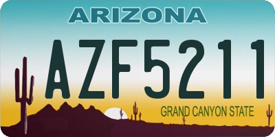 AZ license plate AZF5211
