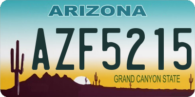 AZ license plate AZF5215