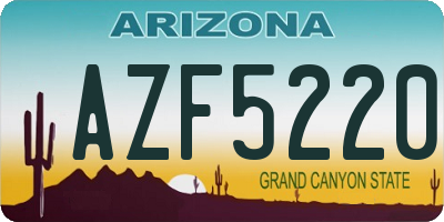 AZ license plate AZF5220