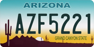 AZ license plate AZF5221