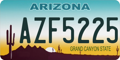 AZ license plate AZF5225