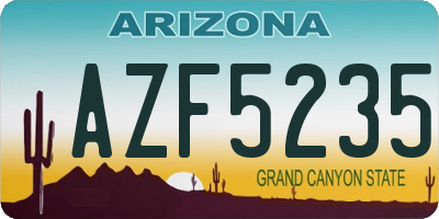AZ license plate AZF5235