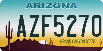 AZ license plate AZF5270