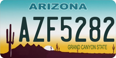 AZ license plate AZF5282