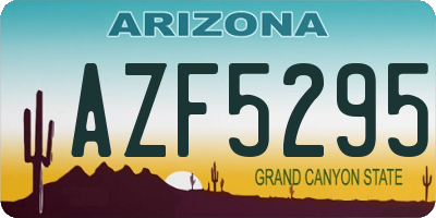AZ license plate AZF5295