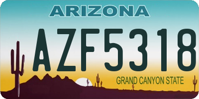 AZ license plate AZF5318