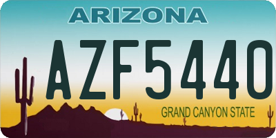 AZ license plate AZF5440